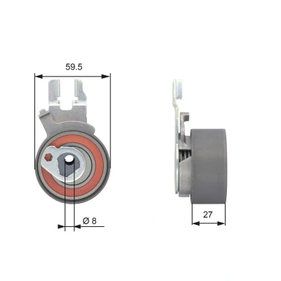 Bild av GATES T43173 Poulie tendeur, courroie crantée Tru Power VOLVO: V70 I, S80 II, FORD: Focus 2, S Max Mk1, MONDEO 4