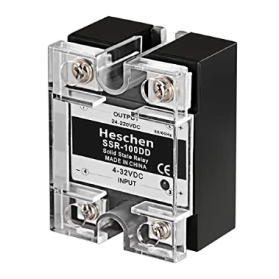 Bild av Heschen Enfas DC/DC Solid State Relä, SSR 100DD, Ingång 4 32VDC, Utgång 24 220VDC, 100A 50 60Hz