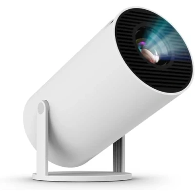 Bild av Mini bärbar projektor, 4k 1080P Full HD WiFi videoprojektor 5G BT 5.0, filmprojektor 180 kan vridas, Android 11, kompatibel med TV Stick/Windows/iOS/Android