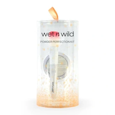 Bild av Wet n Wild Powder Perfection Kit, Förtydligande Setting Puder med Borste Sminkkit, Långvarigt Ansiktspuder, Berikat Hyaluronsyra och Vitamin E en Mjukhårig Sminkborste