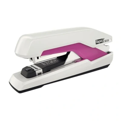 Bild av &quot;Rapid 5000549 Supreme Omnipress SO30C 30 Blatt extra großes Klammermagazin weiß/pink&quot;