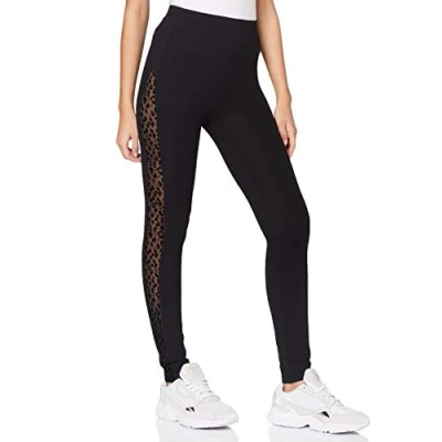 Bild av Urban Classics Flock LACE Stripe Leggings, Storlek: Large, Black