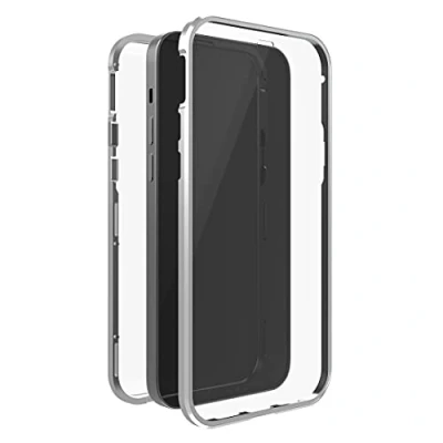 Bild av Black Rock fodral 360 graders glasfodral lämpligt för Apple iPhone 13 Pro Max I magnetlås, transparent, (transparent med silverram)