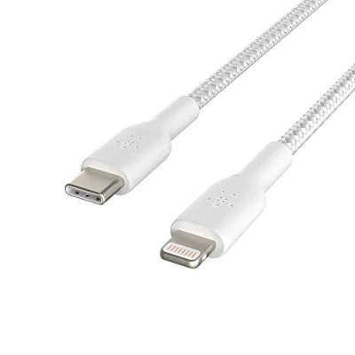 Bild av Belkin Boost Charge Lightning USB C Braided Cable 1 Meter Vit