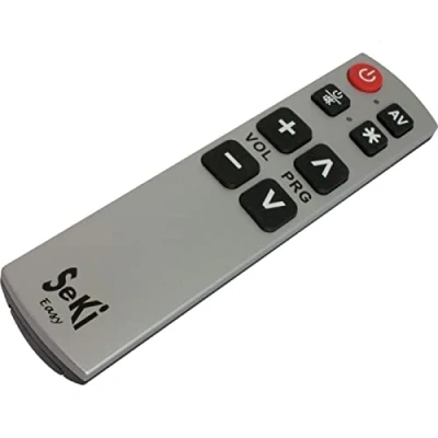 Bild av SeKi Easy silver svart lärbar universell fjärrkontroll med stora knappar för seniorer + barn