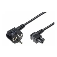 Bild av MicroConnect Strömkabel IEC 60320 C5 vinklad till power CEE 7/7 (hane) 1.8 m svart