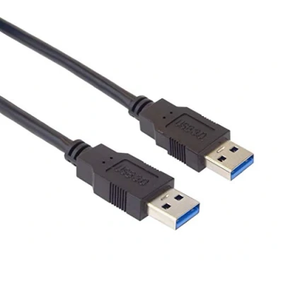Bild av PremiumCord USB 3.0 anslutningskabel 5 m, datakabel SuperSpeed upp till Gbit/s, laddkabel, typ A kontakt, 9 pin, färg svart, längd m