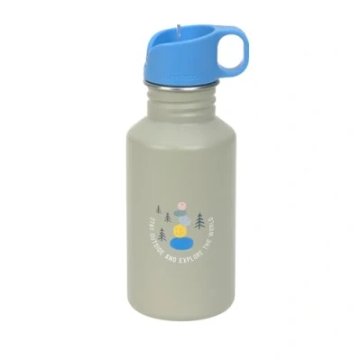 Bild av LÄSSIG Termosflaska i rostfritt stål, BPA fri, 500 ml, barn, Kita, dagis, läckagesäker med sportdricklås, flaska, Sunny Explorer grön/blå