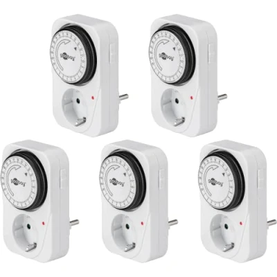 Bild av Goobay 55540 analog timer uttag 3 500 W mekanisk för 15 min. Intervall inuti set om 5