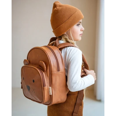 Bild av Kidzroom Vegan Leather Ryggsäck Beary Excited, Brun