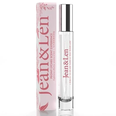 Bild av Jean &amp; Len Scent Experience Peony Lychee Eau De Toilette, Pion Och Litchidoft, Praktisk Miniparfym, Perfekt Att Ta Med, Högkvalitativ Glasbehållare, 10 Ml