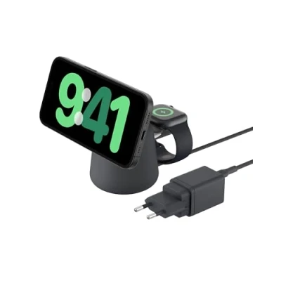 Bild av Belkin BoostCharge Pro 2 i 1 trådlös laddare och MagSafe 15 W Fast Charge iPhone charger Kompatibel med 12, 13, 14, 16 serierna, AirPods andra enheter