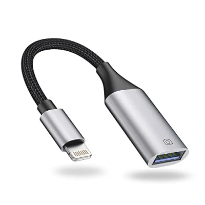 Bild av IVSHOWCO Lightning till USB adapter [Apple MFi certifierad], kameraadapter för iPhone, iOS OTG kabeladapter stöder flash enhet, kortläsare, mus, tangentbord