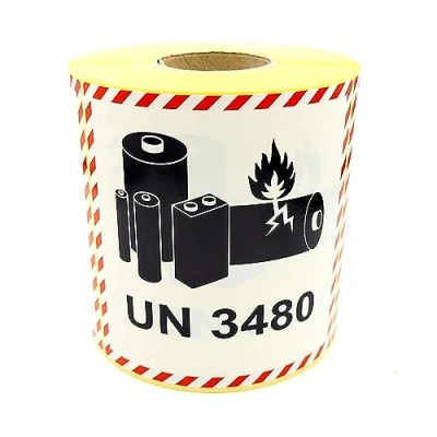 Bild av MD Labels 500 etiketter för farligt gods UN 3480 100 x mm innehåller litiumjonbatterier transportdekal batterietiketter