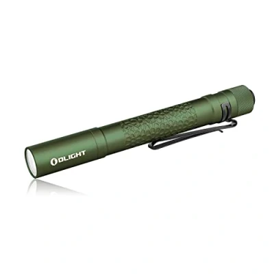 Bild av OLIGHT I5T Plus minipennformad ficklampa kallt vitt ljus, drivs av 2 x AA batterier i aluminiumlegering, mini LED ficklampa, med tvåvägsklämma (stengrön)