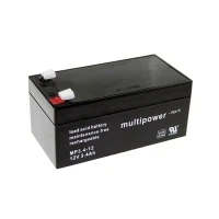 Bild av multipower PB 12 3,4 4,8 MP3,4 Blybatteri V Ah Blyfilt (B x H D) 134 66,5 67 mm Plattkontakt Underhållsfritt, låg självavladdning,
