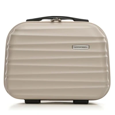 Bild av WITTCHEN Kosmetikkoffer Resväska Handbagage Kabinväska Hårdfodral i ABS Kombinationslås GROOVE Line Beige