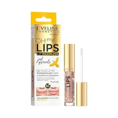 Bild av Eveline Cosmetics Oh! My Lips Plumping Lip Gloss med hyaluronsyra och bigift omedelbar volym på 5 minuter, berikad Maximize teknik, närande oljor vitaminer 4,5 ml