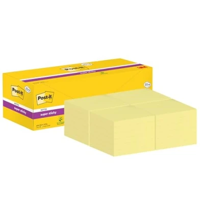 Bild av Post it Super Sticky Notes, 76 x mm, gul, pakke a 24 stk.