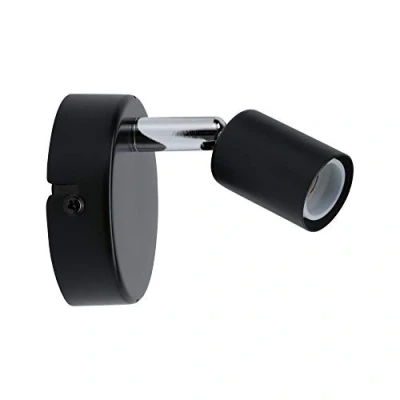 Bild av Paulmann 66750 Spotlight Carolina 1 ljus IP44 max. 1x10 watt dimbar takspotlight antracit, krom metall takspot GU10 utan glödlampa