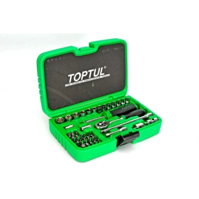 Bild av TOPTUL GCAI4102 Jeu de douilles 41 Fente, hexagonale, Torx TR, Cruciforme (PH) 1/4 avec fonction crantage
