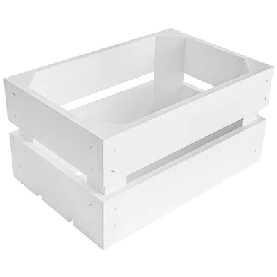 Bild av Creative Deco Träbox Vit 30 x 20 15 cm i Vintagestil Perfekt för Förvaring av Gåvor DIY Dekoration