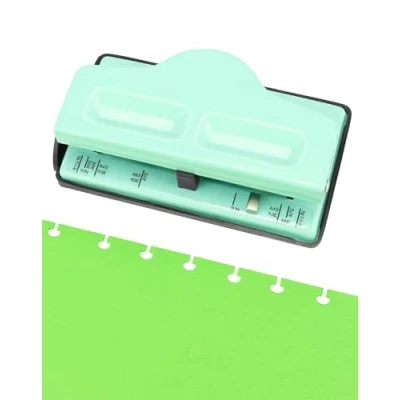 Bild av QWORK® pappershål för påfyllningsbara anteckningsböcker lämplig A4, A5, A6 papper stanskapacitet 5