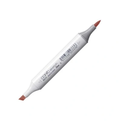 Bild av COPIC Skissmarkör typ RV 11, rosa, professionell penselmarkör, med en superpenselspets och medium broadspets