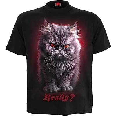 Bild av Spiral ilskhantering främre tryck t shirt Svart, XXL