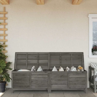 Bild av Dynbox antracit 198,5x50x56,5 cm massivt granträ