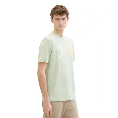 Bild av TOM Tailor MIT TEXT Tshirt med print, Storlek: XL, Tender sea green
