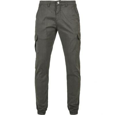 Bild av Urban Classics AOP Glencheck Cargo JOG Pants Cargobyxor, Storlek: 3XL, Darkgrey