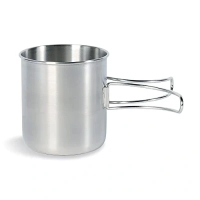 Bild av Tatonka mugg handtag 600 ml kopp i rostfritt stål med fällbara och volymskala kompatibel nalgene vidhals 1 l