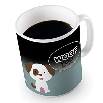 Bild av Froster magisk mugg valp, värmeväxlande hundmugg, färgskiftande kopp, present till hundälskare, mamma, pappa