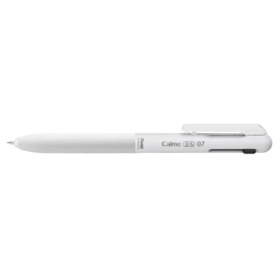 Bild av Pentel BXAW375W Calme multifunktionspenna, 2 kulspetspatroner 0,7 mm (svart/röd) och 1 stiftstift 0,5 mm, tydligt dämpat klickljud, greppzon i läderutseende, påfyllningsbar, styck