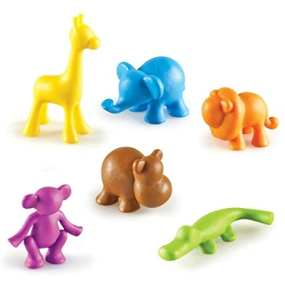 Bild av Learning Resources LER3361 Wild About Animals spelfigurer djungeldjur (72 stycken),