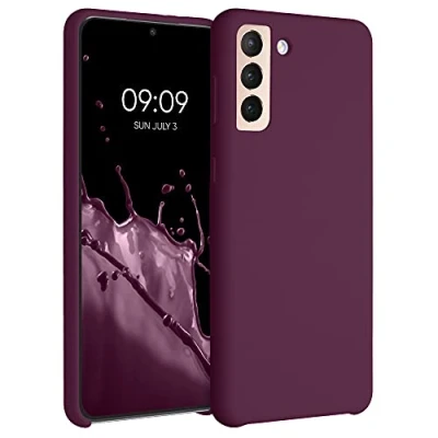 Bild av kwmobile Fodral kompatibelt med Samsung Galaxy S21 Plus mjukt skydd TPU silikon telefonfodral vinröd lila