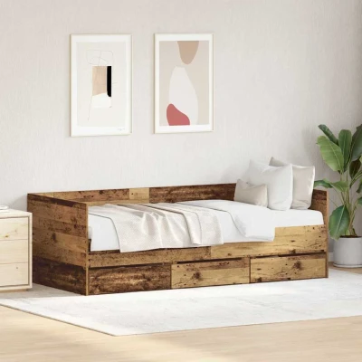 Bild av Sängsoffa Återvunnet trä Konstruerat 90 x 190 cm Stabil