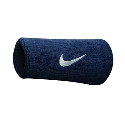 Bild av Nike Performance Unisex Doublewide Wristbands Svettband, Storlek: One Size, Blauweiss