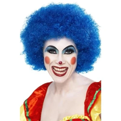 Bild av Smiffy&#039;s Crazy Clown peruk för kvinnor, BLÅ, One Size