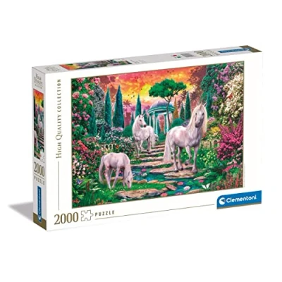 Bild av Clementoni 32575 Pussel High Quality Collection Classical Garden Unicorns 2000 Bitar, 14 99 år, för vuxna