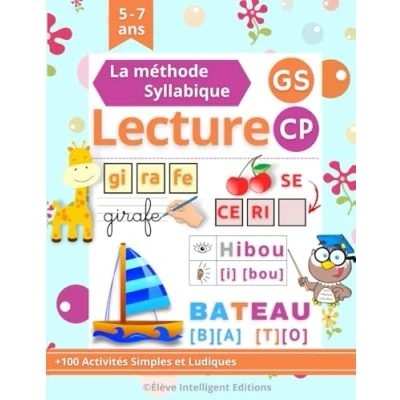 Bild av Lecture Syllabique GS CP: Apprendre à Lire Méthode Syllabique. 80 Pages Ludiques et Amusants pour les enfants en Maternelle Grande Section CP (Cahier de CP)