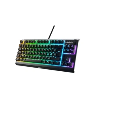 Bild av SteelSeries Apex 3 TKL RGB Gamingtangentbord Tenkeyless Kompakt E sport Formfaktor 8 zoners belysning Nordisk QWERTY Layout