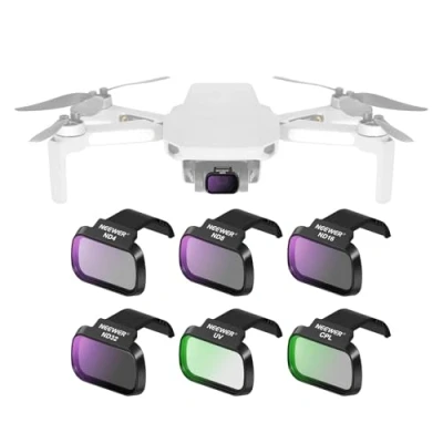 Bild av NEEWER 6 pack ND filterset kompatibel med DJI Mini 4K/2/Mavic/SE/2 SE, drönarlinstillbehör, snap on CPL UV neutrala densitetsfilter ND4/ND8/ND16/ND32, multibelagd HD glas gimbal säker, FL B31