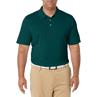 Bild av Amazon Essentials Men&#039;s Golftröja med normal passform snabbtorkande (finns i Big &amp; Tall), Skogsgrön, S