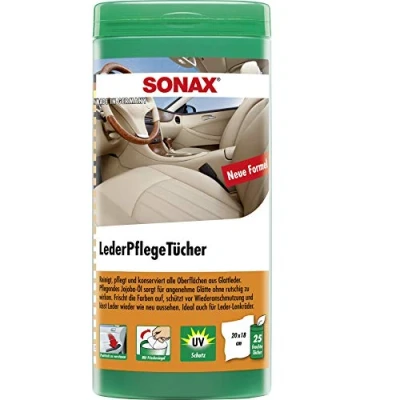 Bild av SONAX 412300 Lädervård Rengöringsdukar, Paket med 30
