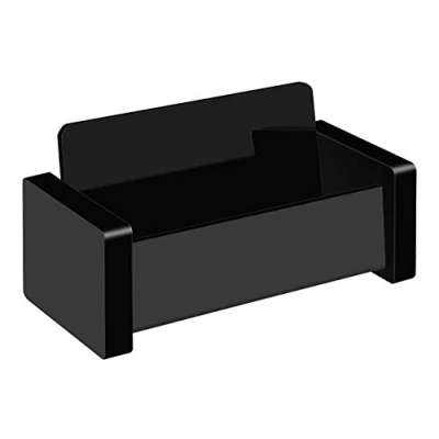 Bild av Wedo 634401 visitkortshållare Black Office akrylglas, för kort upp till 9 cm breda gummifötter, 10, x 5 cm, i presentförpackning, svart