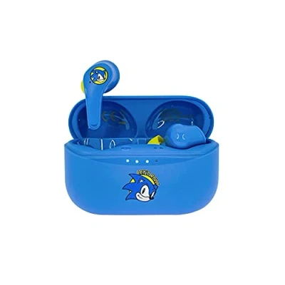 Bild av OTL Technologies Sonic The Hedgehog Bluetooth V5.0 trådlösa hörlurar för barn med laddningsfodral blå