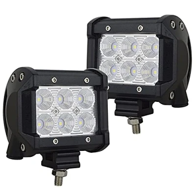 Bild av AUXTINGS 2 stycken 10cm 4 tums 18W översvämnings LED arbetsbelysning terränglastbilar SUV 4WD kördimpljus