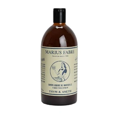 Bild av Refill Savon de Marseille, olivolja tvål med eteriska oljor, Marius Fabre, 1 000 ml timjandill (timjan et Aneth)